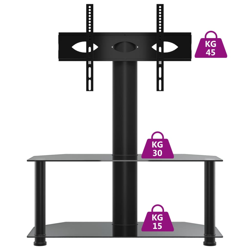 Supporto TV Angolare 2 Livelli per 32-70 Pollici Nero 358166