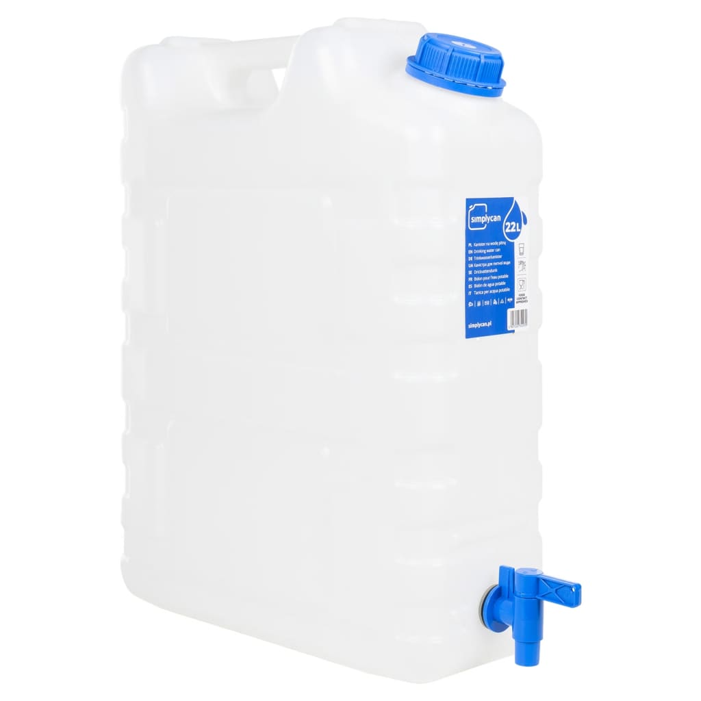 Contenitore Acqua con Rubinetto Trasparente 22 L in Plastica 155042