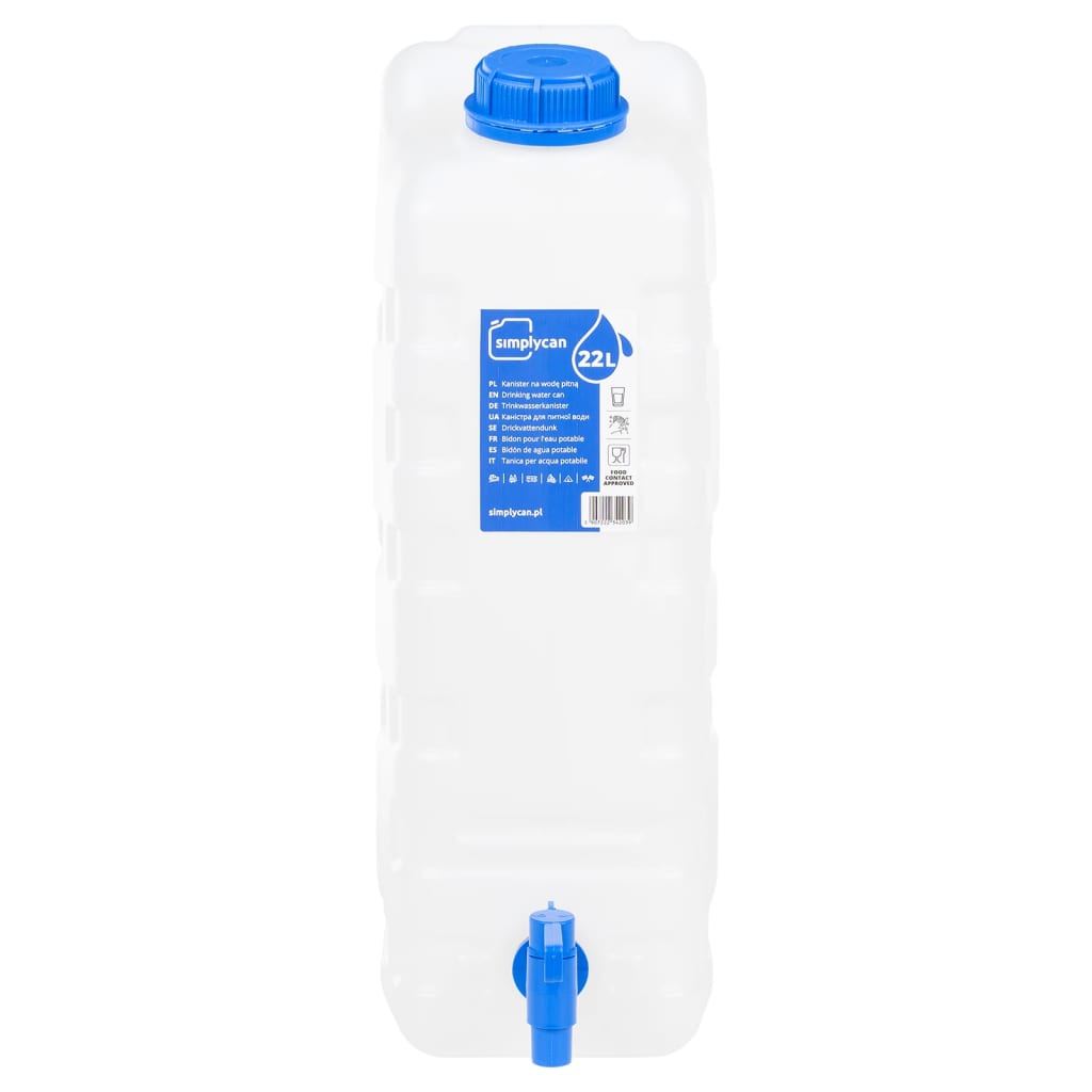 Contenitore Acqua con Rubinetto Trasparente 22 L in Plastica 155042