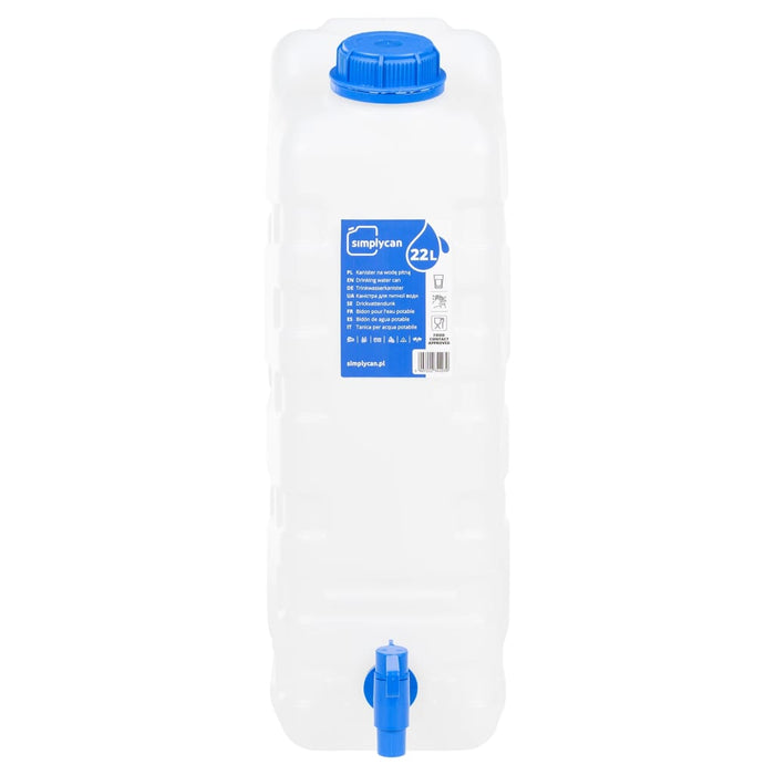 Contenitore Acqua con Rubinetto Trasparente 22 L in Plastica 155042