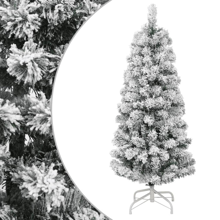 Albero Natale Artificiale Incernierato con Neve Fioccata 150 cm 358380