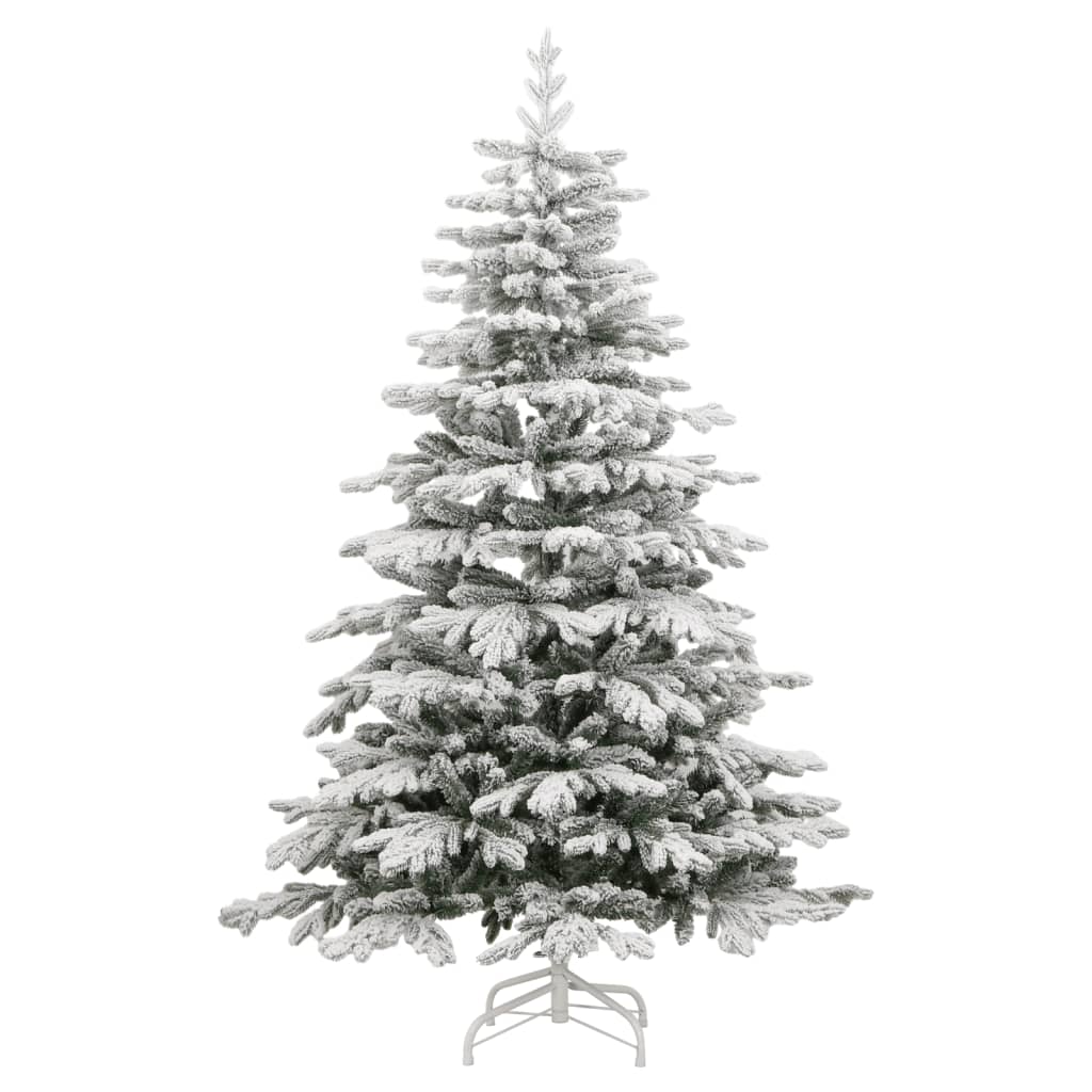 Albero Natale Artificiale Incernierato con Neve Fioccata 180 cm 358386