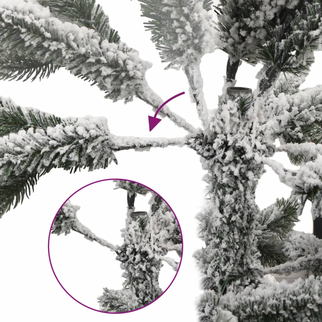 Albero Natale Artificiale Incernierato con Neve Fioccata 180 cm 358386