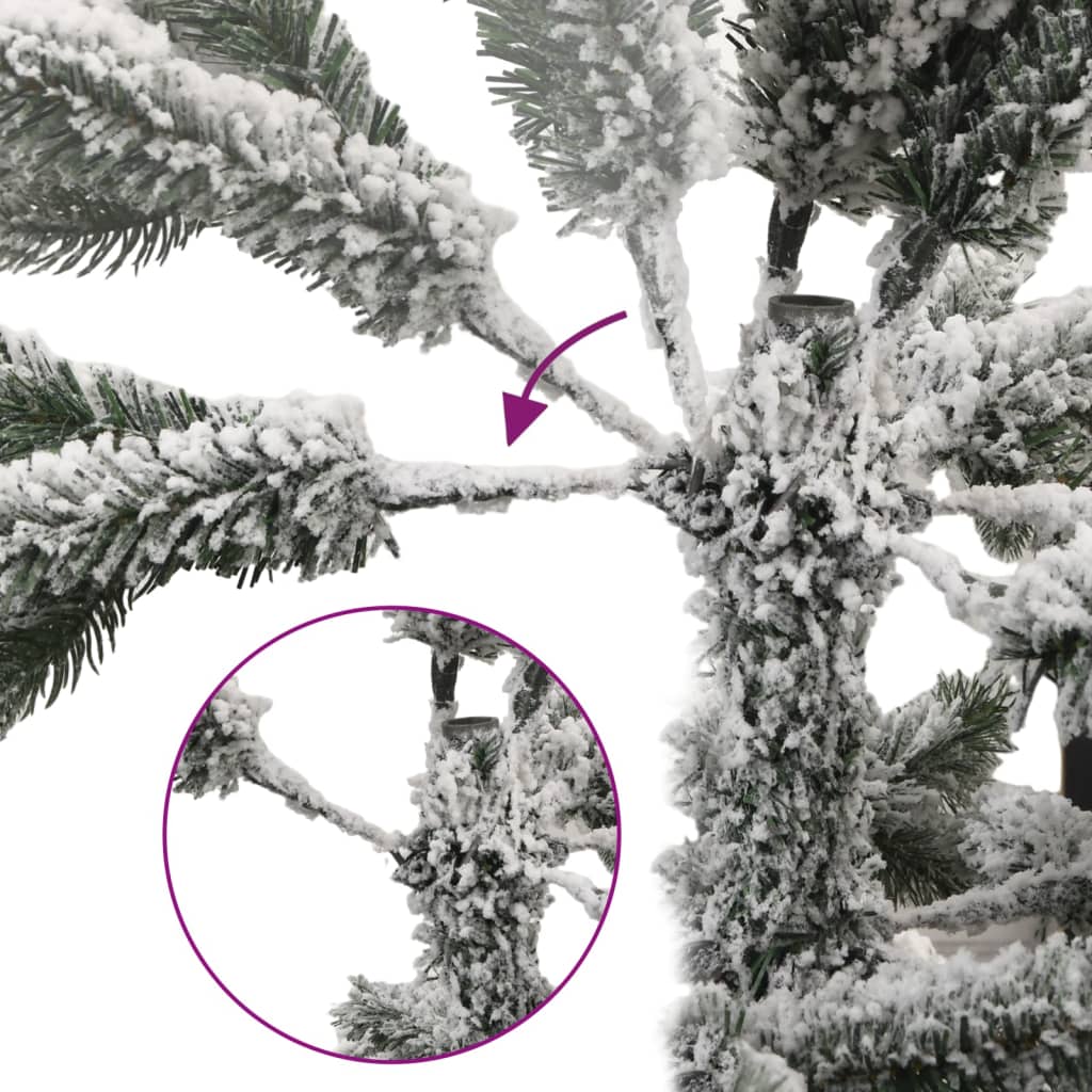 Albero Natale Artificiale Incernierato con Neve Fioccata 210 cm 358387