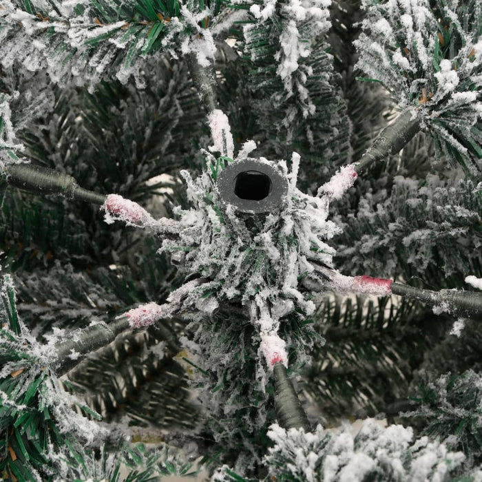 Albero Natale Artificiale Incernierato con Neve Fioccata 210 cm 358387