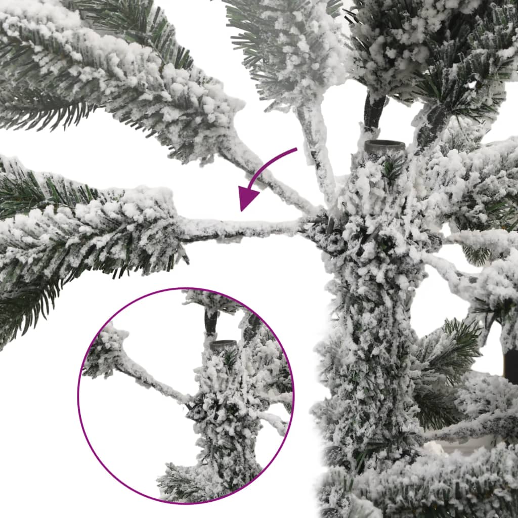 Albero Natale Artificiale Incernierato con Neve Fioccata 240 cm 358388