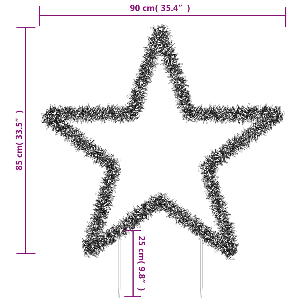 Decorazione Luminosa Natalizia con Picchetti Stella 115LED 85cm 357724