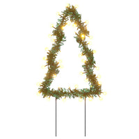 Decorazioni Luminose Natalizie Picchetti 3pz Albero 50LED 30cm 357729