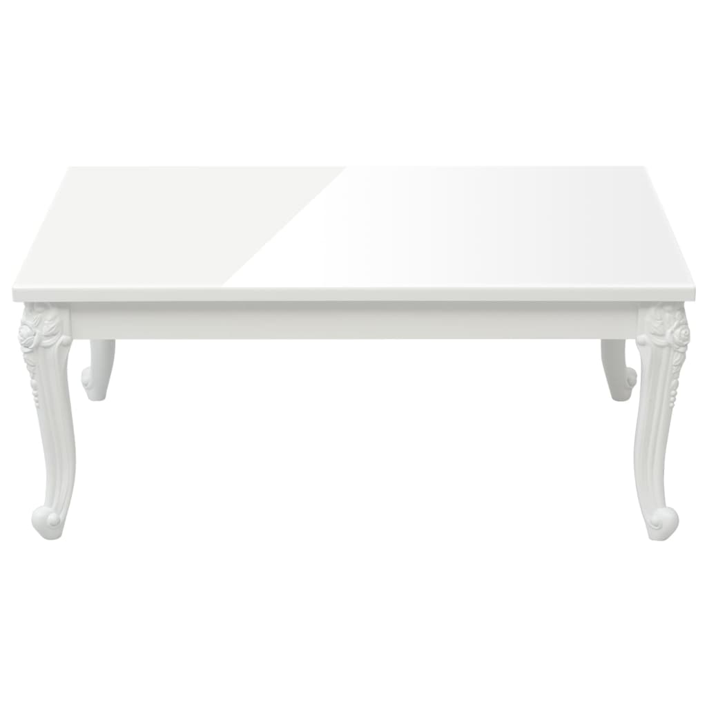 Tavolino da Salotto Bianco Lucido 100x50x42cm Legno Multistrato 358560