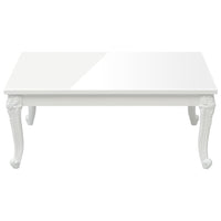 Tavolino da Salotto Bianco Lucido 100x50x42cm Legno Multistrato 358560