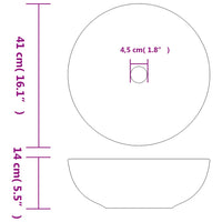 Lavabo da Appoggio Multicolore Rotondo Φ41x14 cm Ceramica 155056