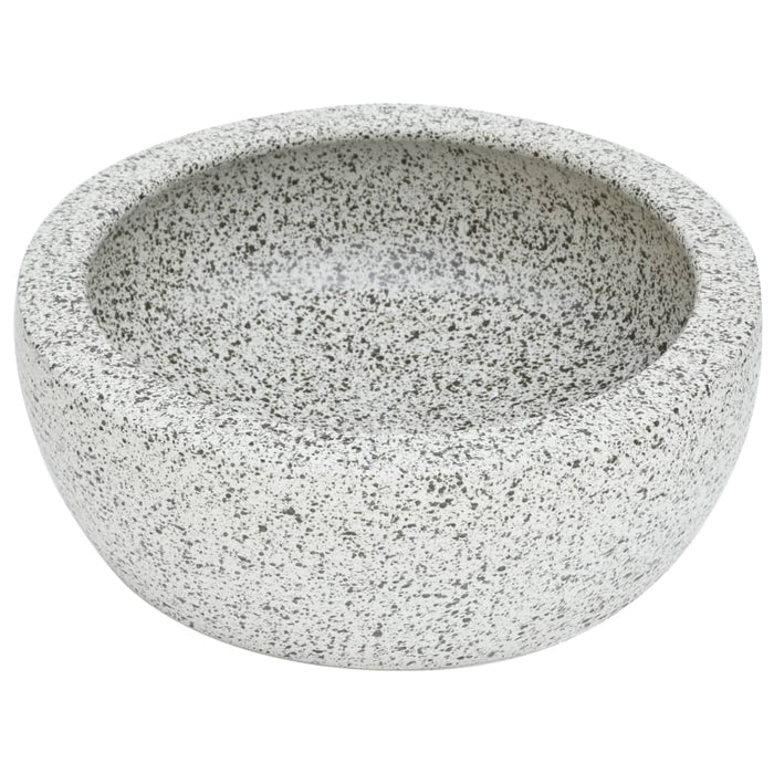 Lavabo da Appoggio Grigio Rotondo Φ41x14 cm Ceramica 155064