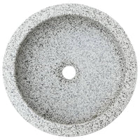 Lavabo da Appoggio Grigio Rotondo Φ41x14 cm Ceramica 155064