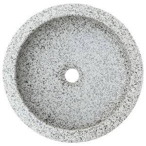 Lavabo da Appoggio Grigio Rotondo Φ41x14 cm Ceramica 155064