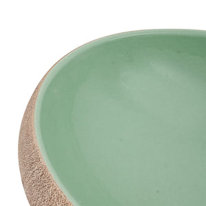 Lavabo da Appoggio Verde e Marrone Ovale 59x40x15 cm Ceramica 155077