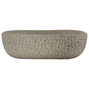 Lavabo da Appoggio Grigio Rettangolare 48x37,5x13,5 cm Ceramica 155096