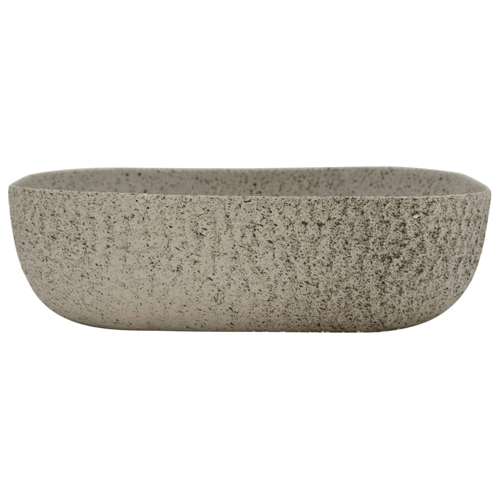 Lavabo da Appoggio Grigio Rettangolare 48x37,5x13,5 cm Ceramicacod mxl 131495