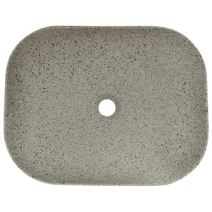 Lavabo da Appoggio Grigio Rettangolare 48x37,5x13,5 cm Ceramica 155096