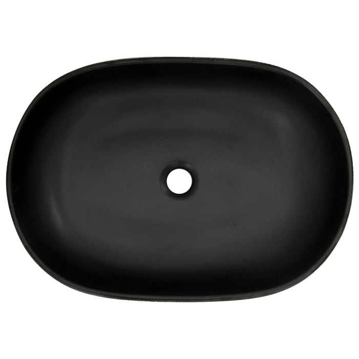 Lavabo da Appoggio Nero e Blu Ovale 59x40x14 cm Ceramica 155115