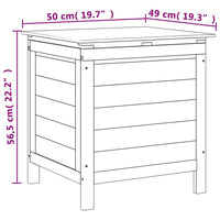 Contenitore da Giardino Antracite 50x49x56,5 cm Massello Abete 364750