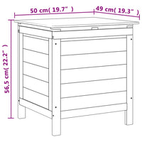 Contenitore Giardino Marrone 50x49x56,5 cm Legno Massello Abete 364751