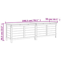 Contenitore da Giardino 198,5x50x56,5cm Legno Massello di Abete 364760