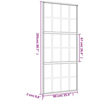 Porta Scorrevole Dorata 90x205 Vetro Trasparente ESG Alluminio 155173