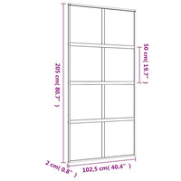 Porta Scorrevole Oro 102,5x205 Vetro Smerigliato ESG Alluminio 155189