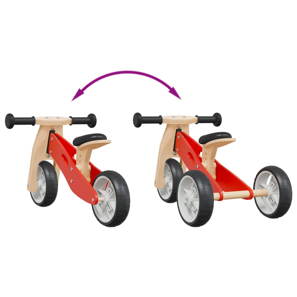 Bicicletta Senza Pedali per Bambini 2 in 1 Rossa 358352