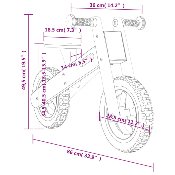 Bicicletta Senza Pedali per Bambini Arancione Stampato 358362