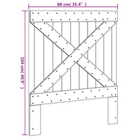 Testiera 90x104 cm in Legno Massello di Pino 358404