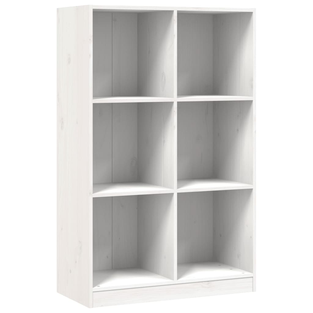 Libreria Bianca 70x33x110 cm in Legno Massello di Pinocod mxl 82816