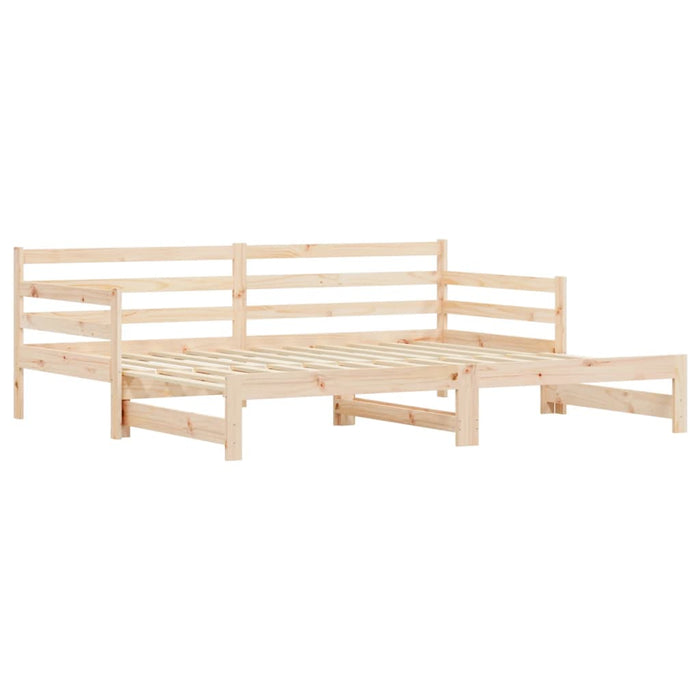 Divano Letto con Letto Estraibile 90x190 cm Legno Massello Pino 836153