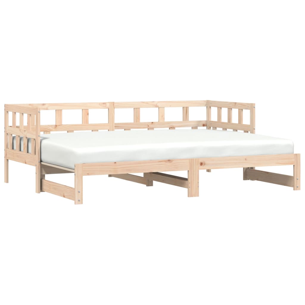 Divano Letto con Letto Estraibile 90x190 cm Legno Massello Pino 836210