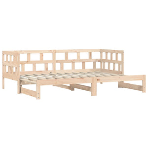 Divano Letto con Letto Estraibile 90x190 cm Legno Massello Pinocod mxl 82798