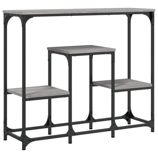 Tavolo Consolle Grigio Sonoma 89,5x28x76cm in Legno Multistrato 833386