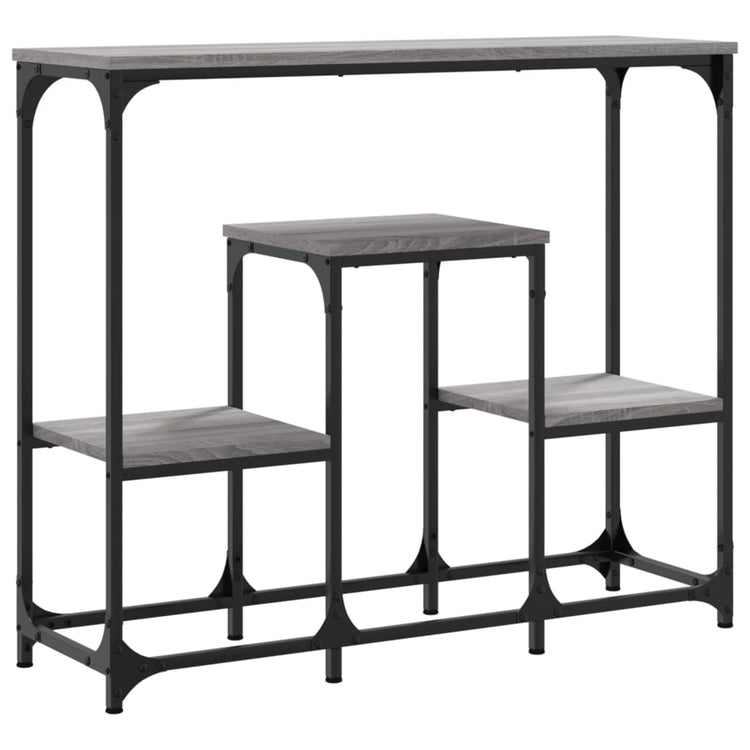 Tavolo Consolle Grigio Sonoma 89,5x28x76cm in Legno Multistrato 833386