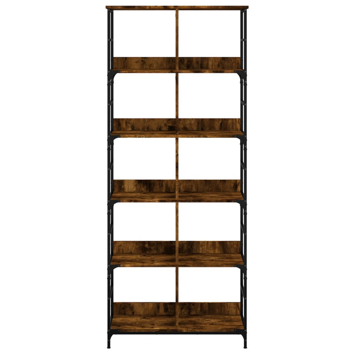 Libreria Rovere Fumo 78,5x33x188,5 cm in Legno Multistrato 835261