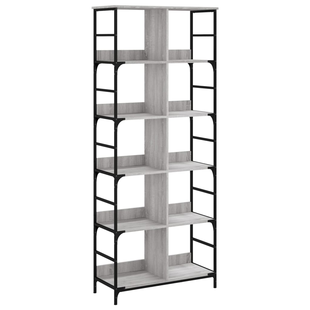 Libreria Grigio Sonoma 78,5x33x188,5 cm in Legno Multistrato 835262