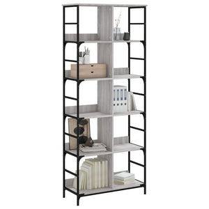 Libreria Grigio Sonoma 78,5x33x188,5 cm in Legno Multistrato 835262