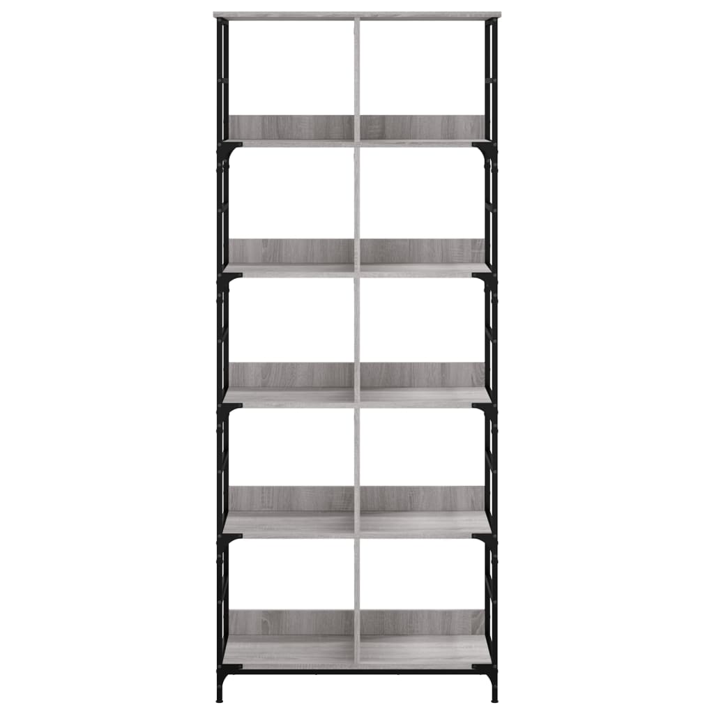 Libreria Grigio Sonoma 78,5x33x188,5 cm in Legno Multistrato 835262