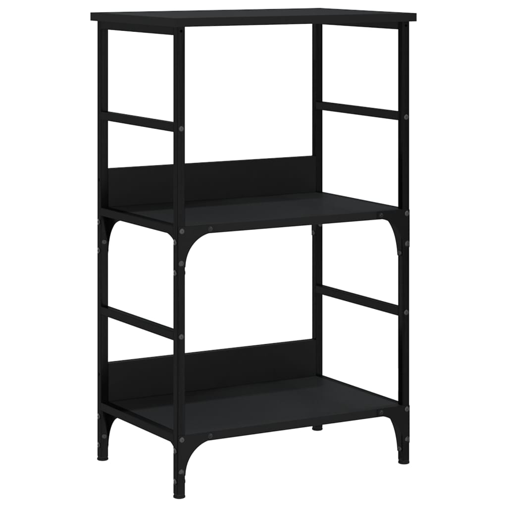 Libreria Nera 50x33x82 cm in Legno Multistratocod mxl 83198