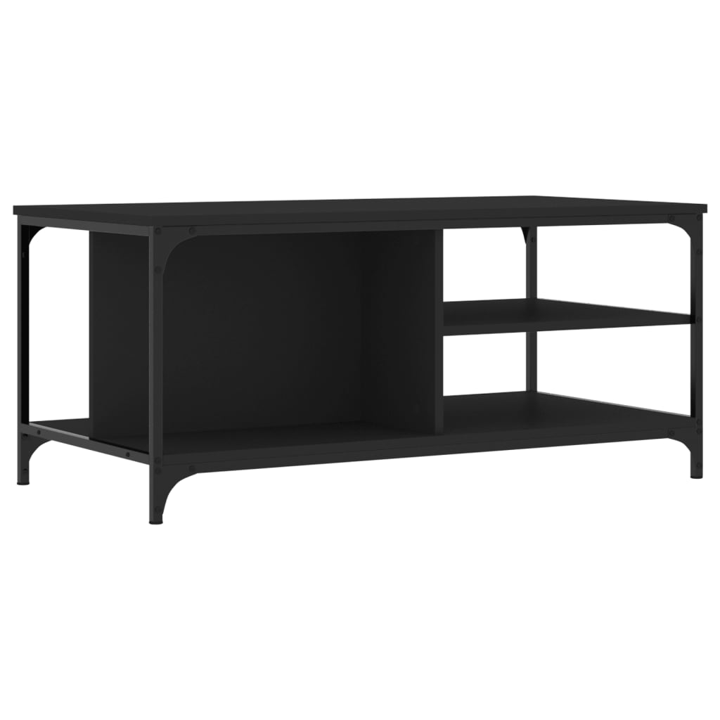 Tavolino da Salotto Nero 100x50x45 cm in Legno Multistrato 835304