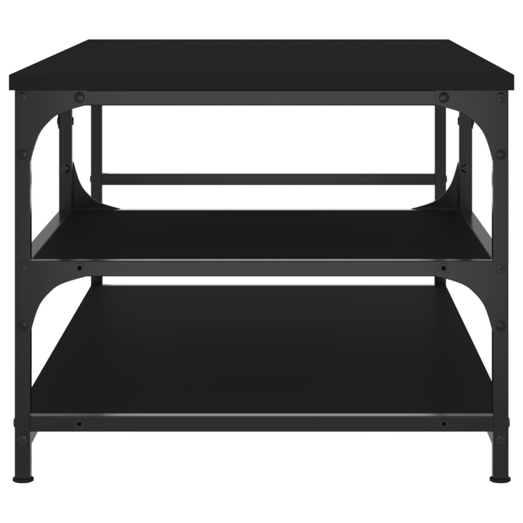 Tavolino da Salotto Nero 90x49x40 cm in Legno Multistrato 835309