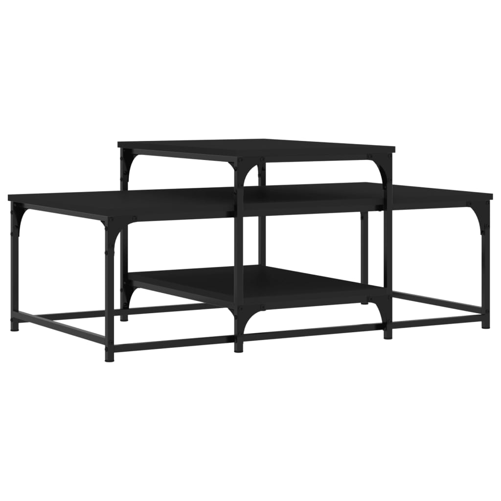 Tavolino da Salotto Nero 102x60x45 cm in Legno Multistratocod mxl 82815