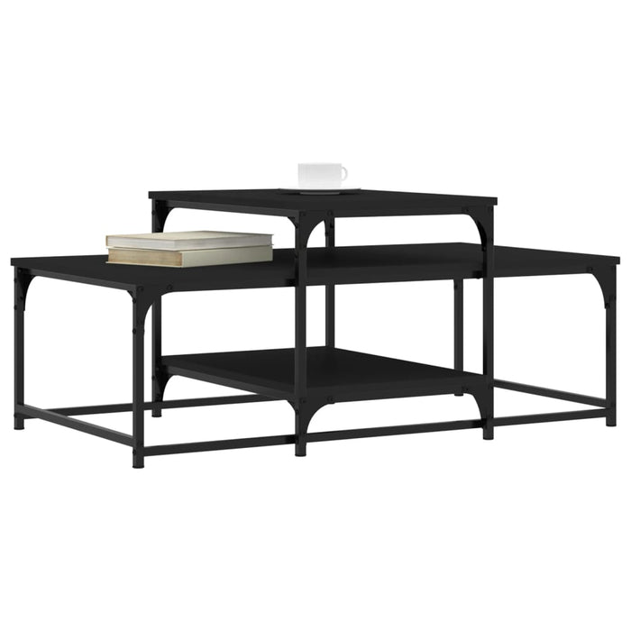 Tavolino da Salotto Nero 102x60x45 cm in Legno Multistratocod mxl 82815