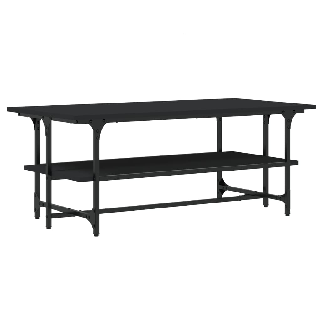 Tavolino Salotto Nero 100x50x40cm Legno Multistratocod mxl 130736