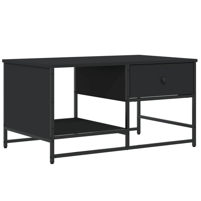 Tavolino da Salotto Nero 85,5x51x45 cm in Legno Multistrato 835339