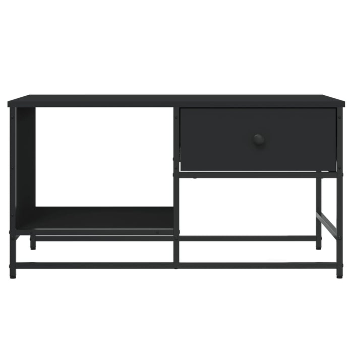 Tavolino da Salotto Nero 85,5x51x45 cm in Legno Multistrato 835339