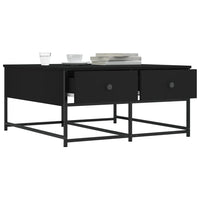 Tavolino da Salotto Nero 80x80x40 cm in Legno Multistrato 835354